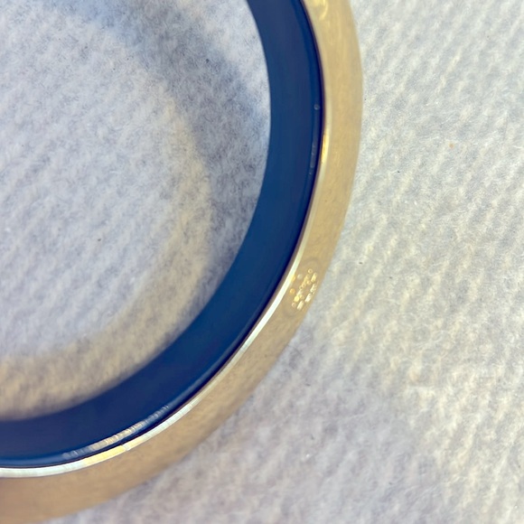 Tory Burch Gold and Blue Bangle Bracelet - Picture 3 of 5